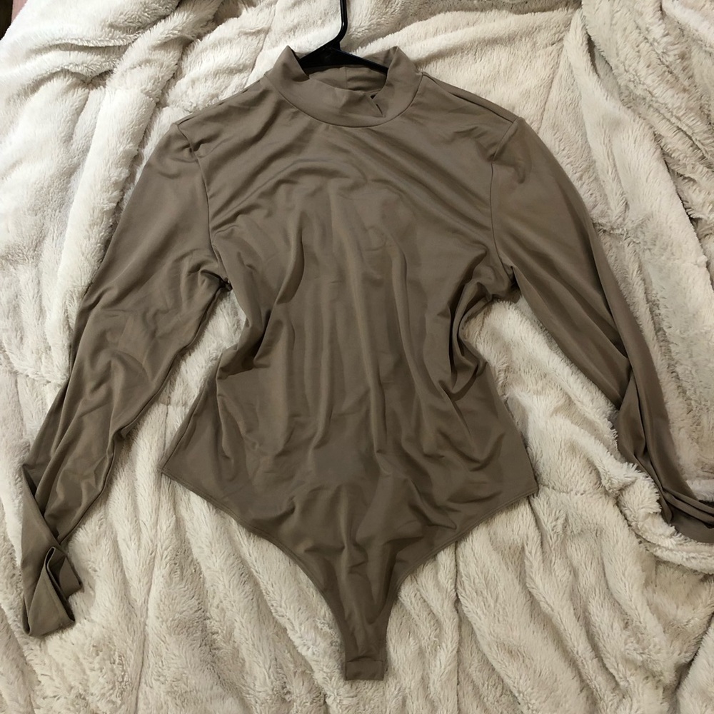 H&M Mock Turtleneck Thong Bodysuit